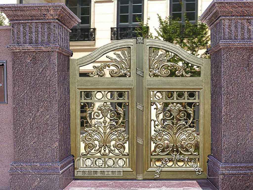 佛山铝艺大门农村庭院围墙设计