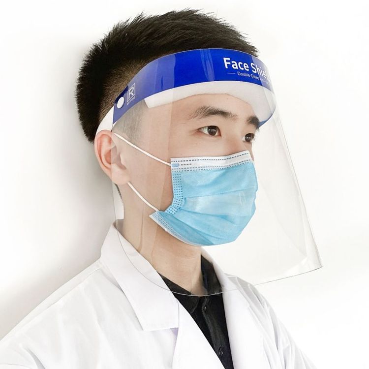 医用防护面罩 大屏全脸高清晰双面防雾