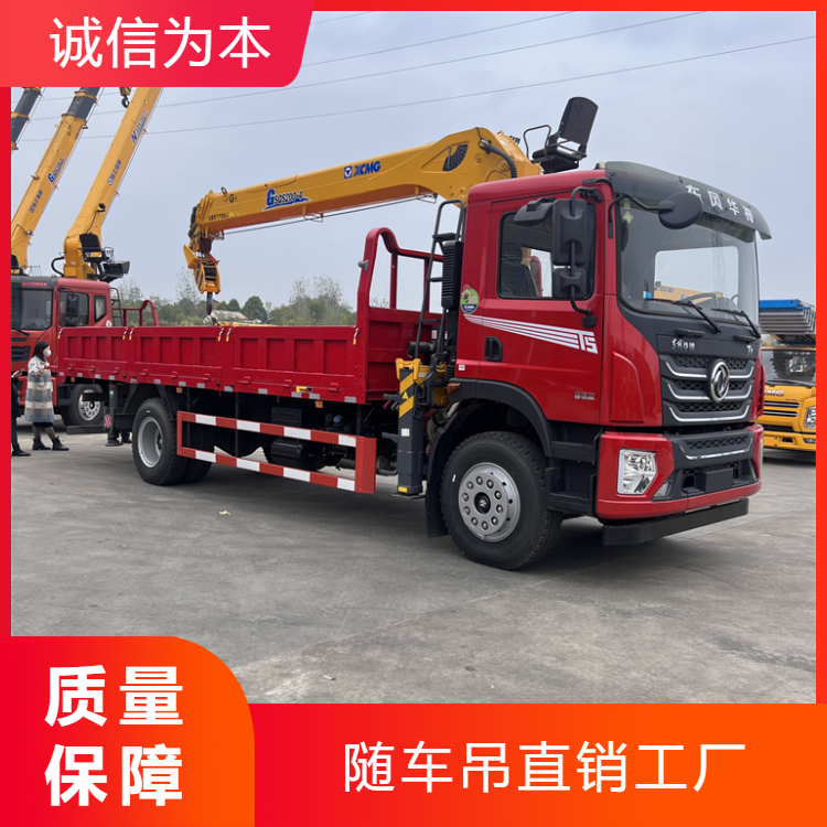 徐工8吨随车吊 东风单桥6米1货箱8吨自背吊 专拉电杆集装箱