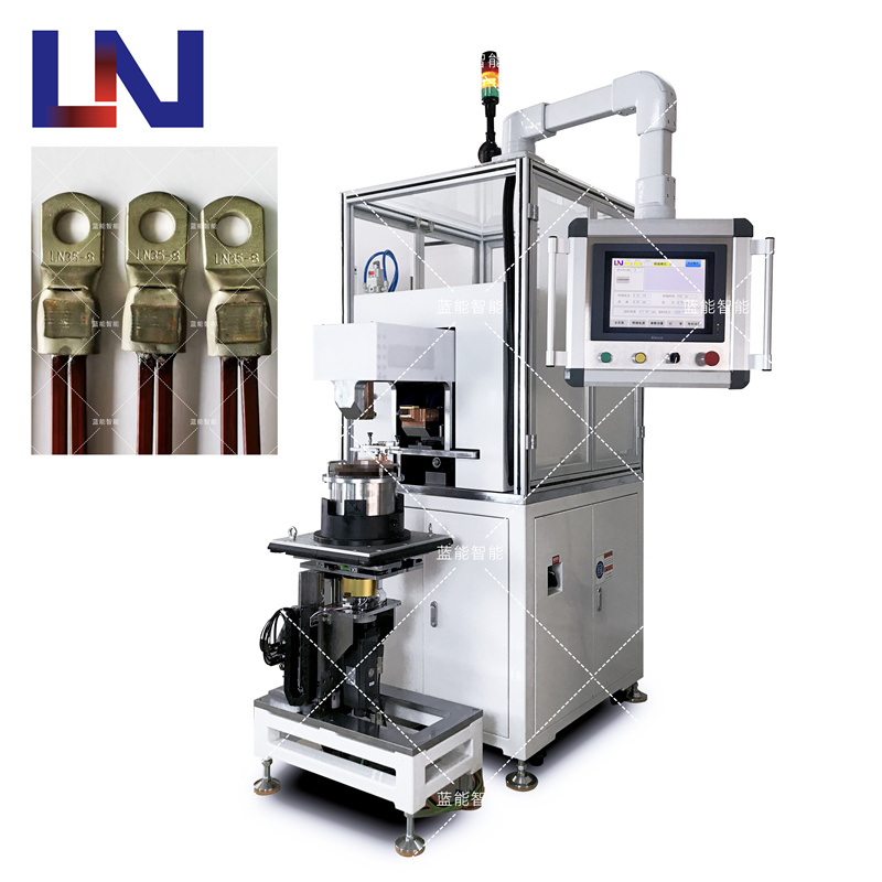 蓝能智能新能源汽车扁线电机定子三相引出线热熔焊接机