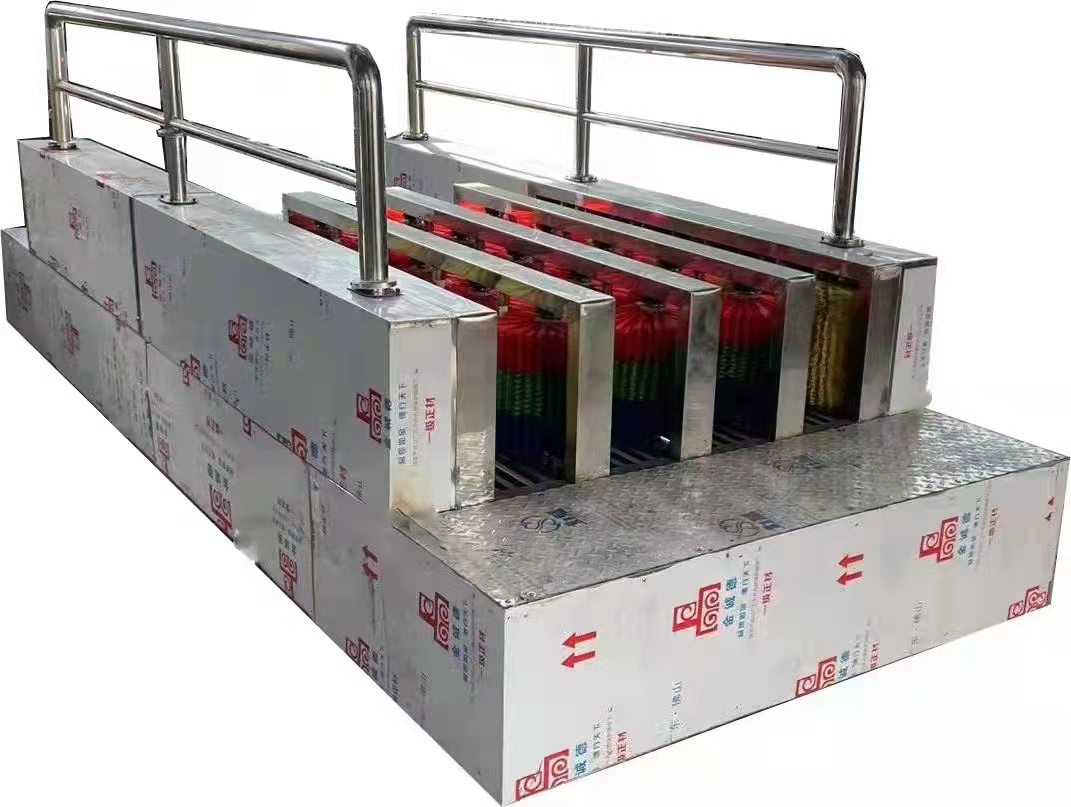 智能型清鞋机 人体感应全自动单通道双通道喷淋式无动力洗靴机