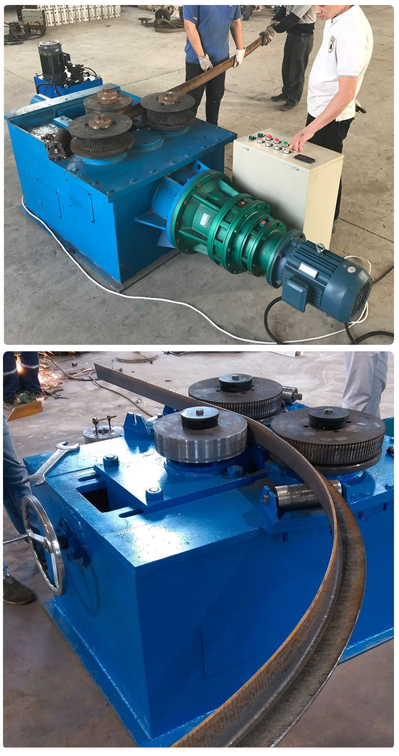 角钢槽钢煨弯法兰机 扁钢大型法兰弯曲机 可加工不锈钢法兰成型机