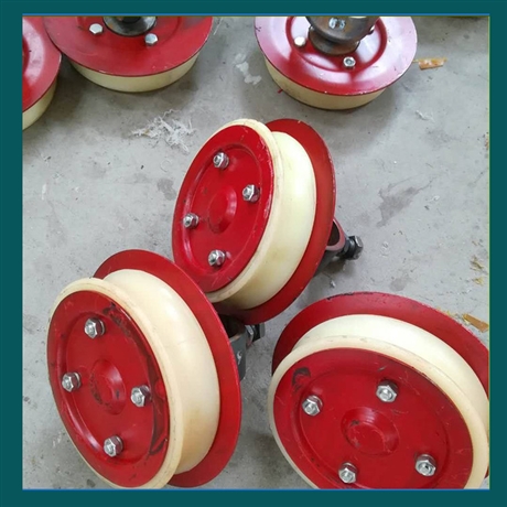 猴车托绳轮聚氨酯轮衬 单双托轮 质量保证 森腾机械-搜了网