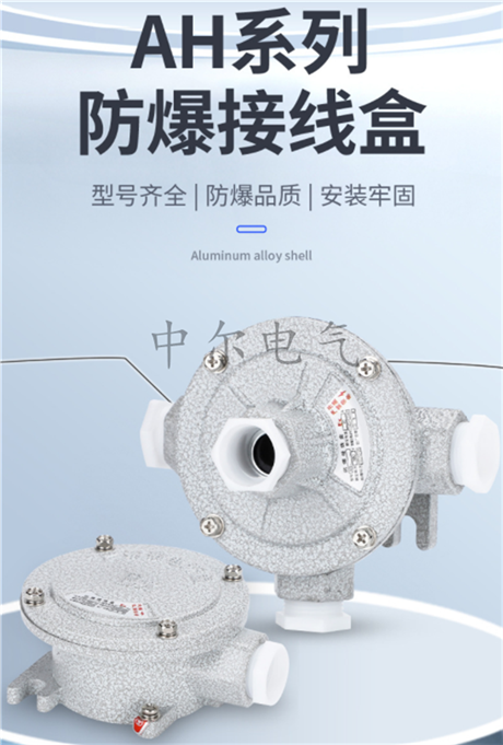AH防爆接线盒DN15DN20三通四通分线盒DN32穿线过线端子盒4分6分