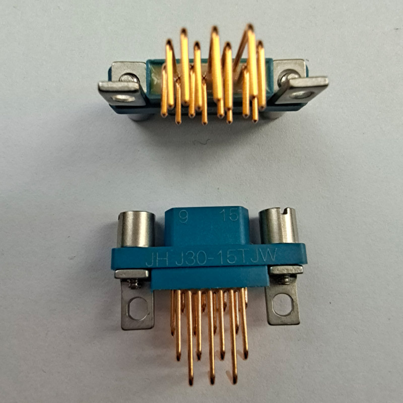 pcb板弯插座_j30-15tjw_矩形连接器_印制板接插件