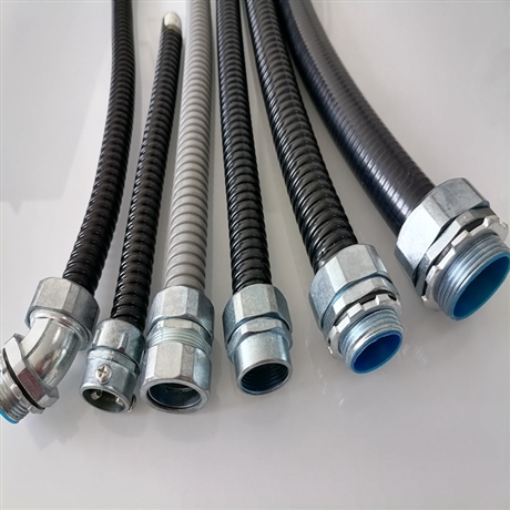 自固式/卡套式包塑金属软管接头 一端连1/2钢管一端连软管dn16加工-搜