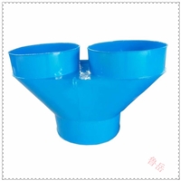 内蒙古锡林郭勒煤矿局部通风机 矿用风机分风器  铁制风筒防逆流装置 定制三叉风筒局扇消音器