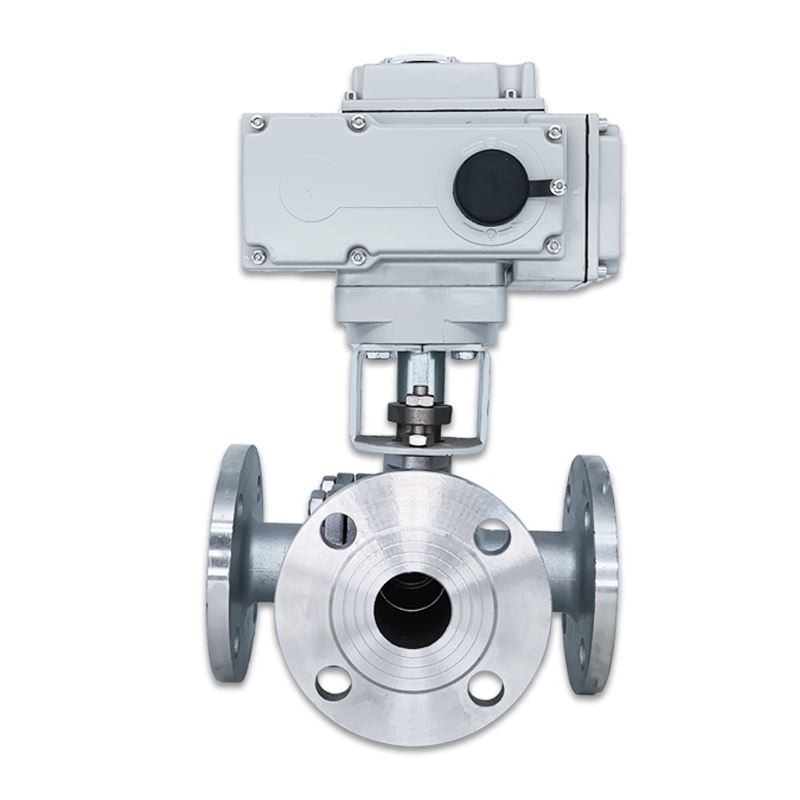 电动球阀q944f y 25p电动不锈钢三通法兰球阀 高温l/t型铸钢法兰转向