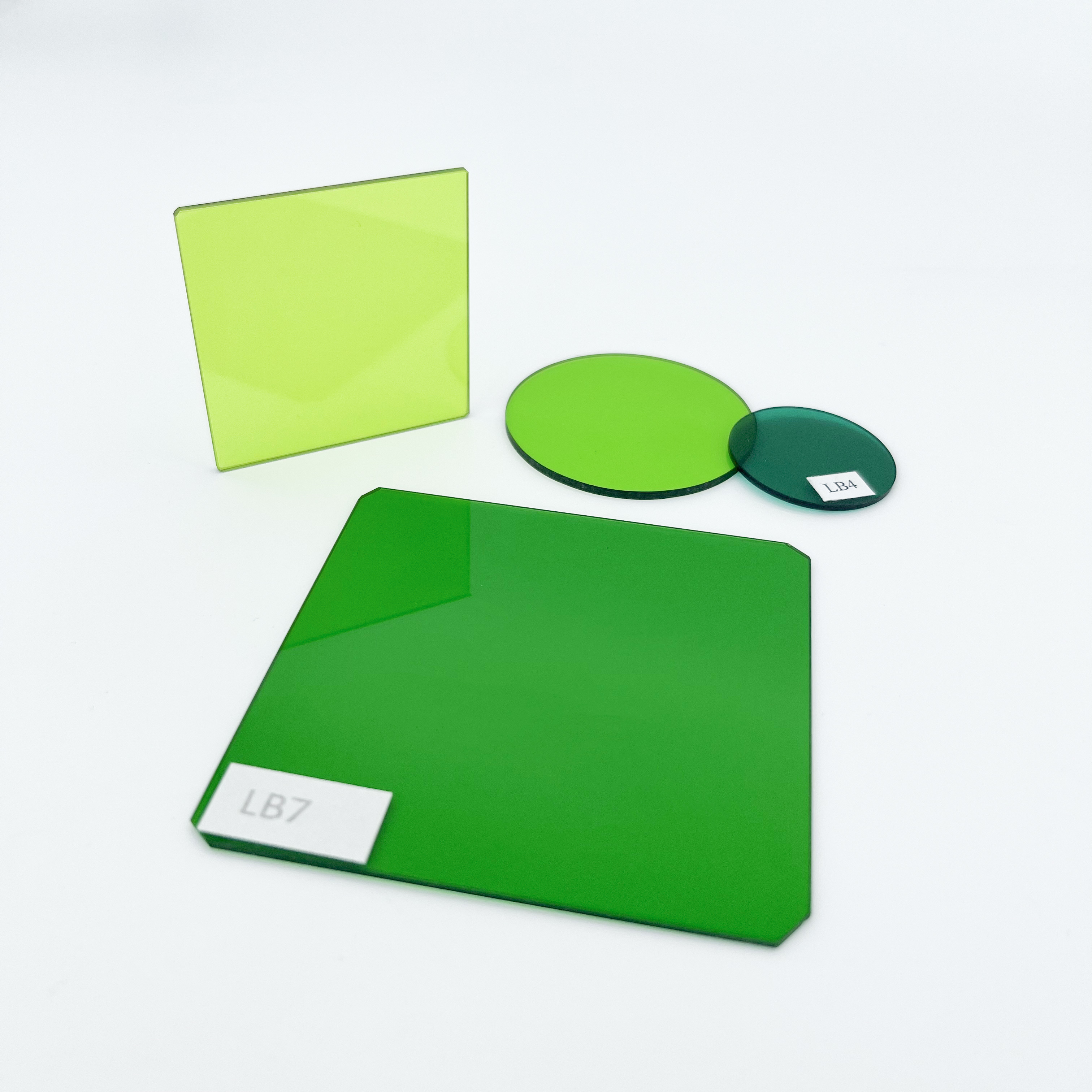 有色光学玻璃lb7显微镜用滤光片lb11选择吸收型绿色玻璃加工