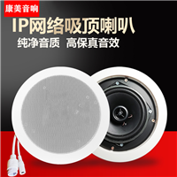 IP有源吸顶喇叭 POE供电壁挂音箱 校园景区工厂ip数字网络广播系统
