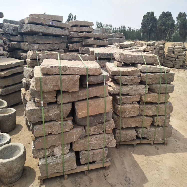 老石板 仿古老石条 旧石头垒墙石 古建仿古石板