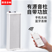 室外防水音柱 校园景区公共广播系统 有源喇叭 POE供电智能播放