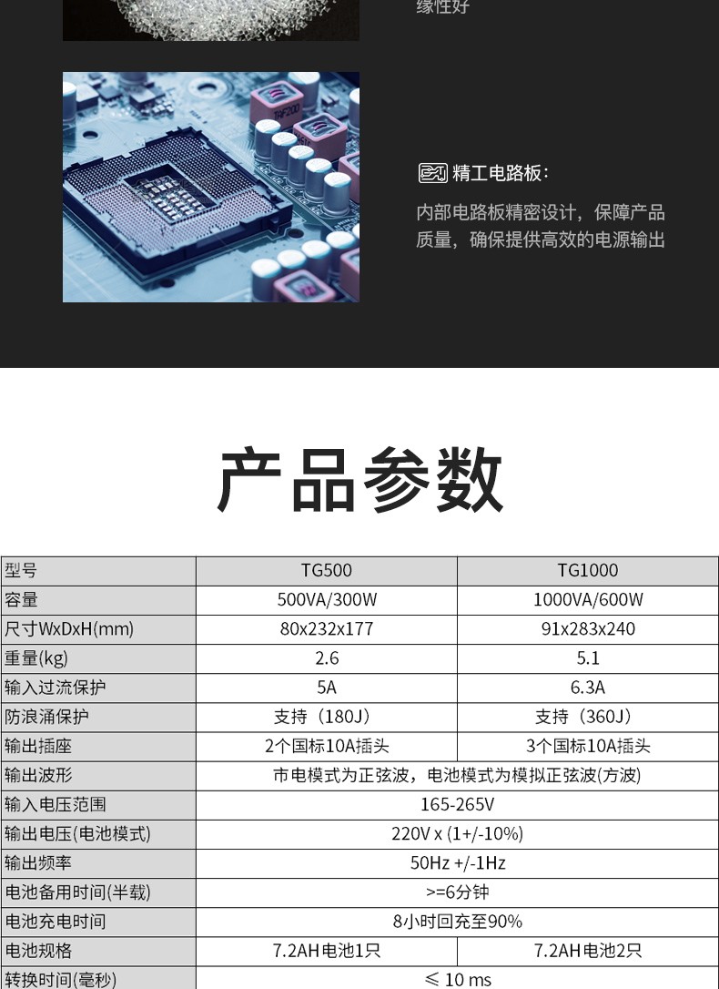 北京山特UPS電源TG1000后備式標(biāo)機(jī)1KVA/600W服務(wù)器穩(wěn)壓備用