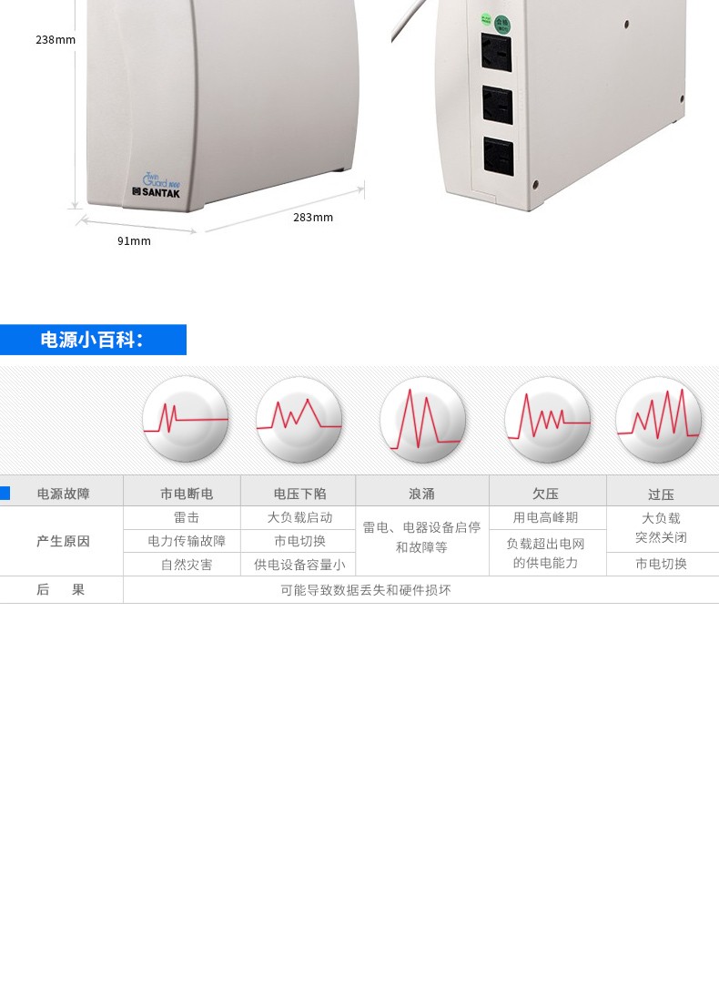 北京山特UPS電源TG1000后備式標(biāo)機(jī)1KVA/600W服務(wù)器穩(wěn)壓備用