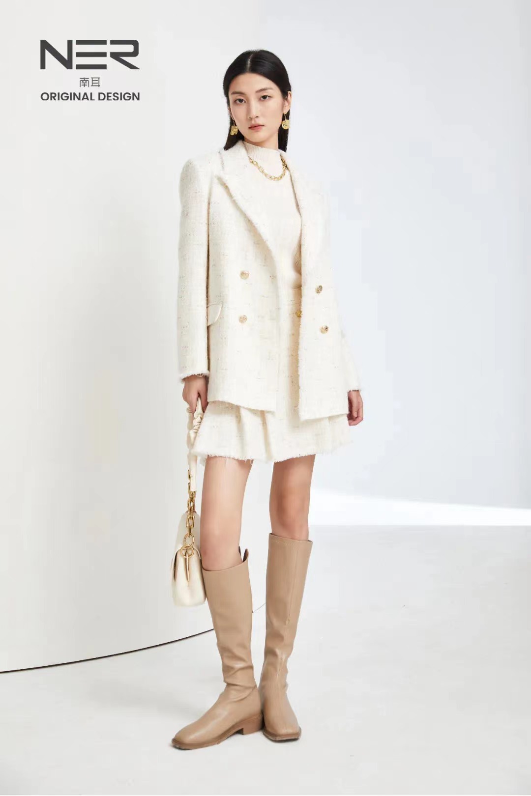 品牌折扣女装南耳ner春装分份货源库存货源