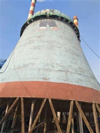 石家庄放倒拆除水泥烟囱