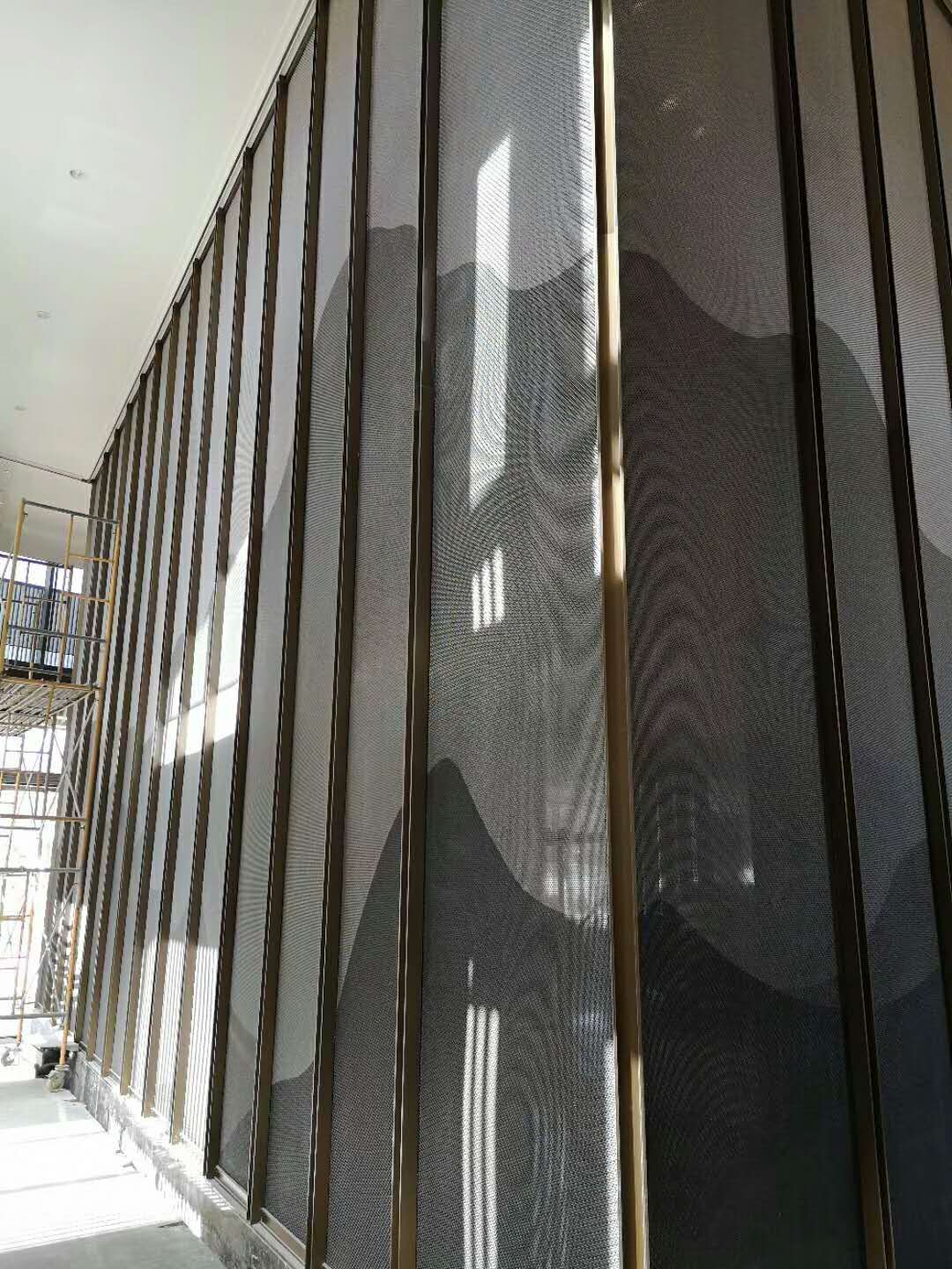 金属编织网304不锈钢屏风隔断工装设计-搜了网