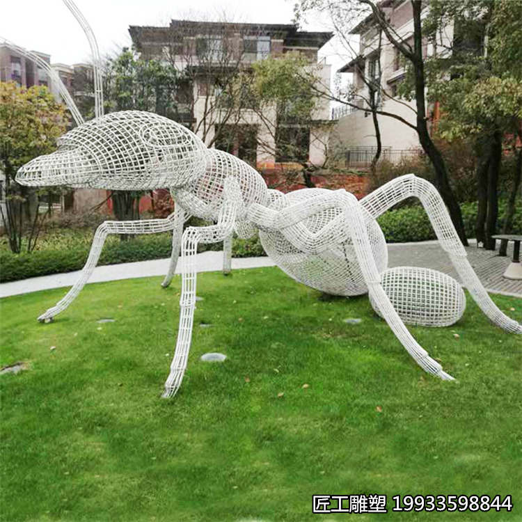 镂空编织不锈钢蚂蚁雕塑 抽象雕塑 动物雕塑缩略图
