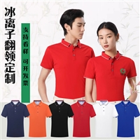 西安POLO衫印制印LOGO刺绣，商务工作服有领工装广告衫diy定图案