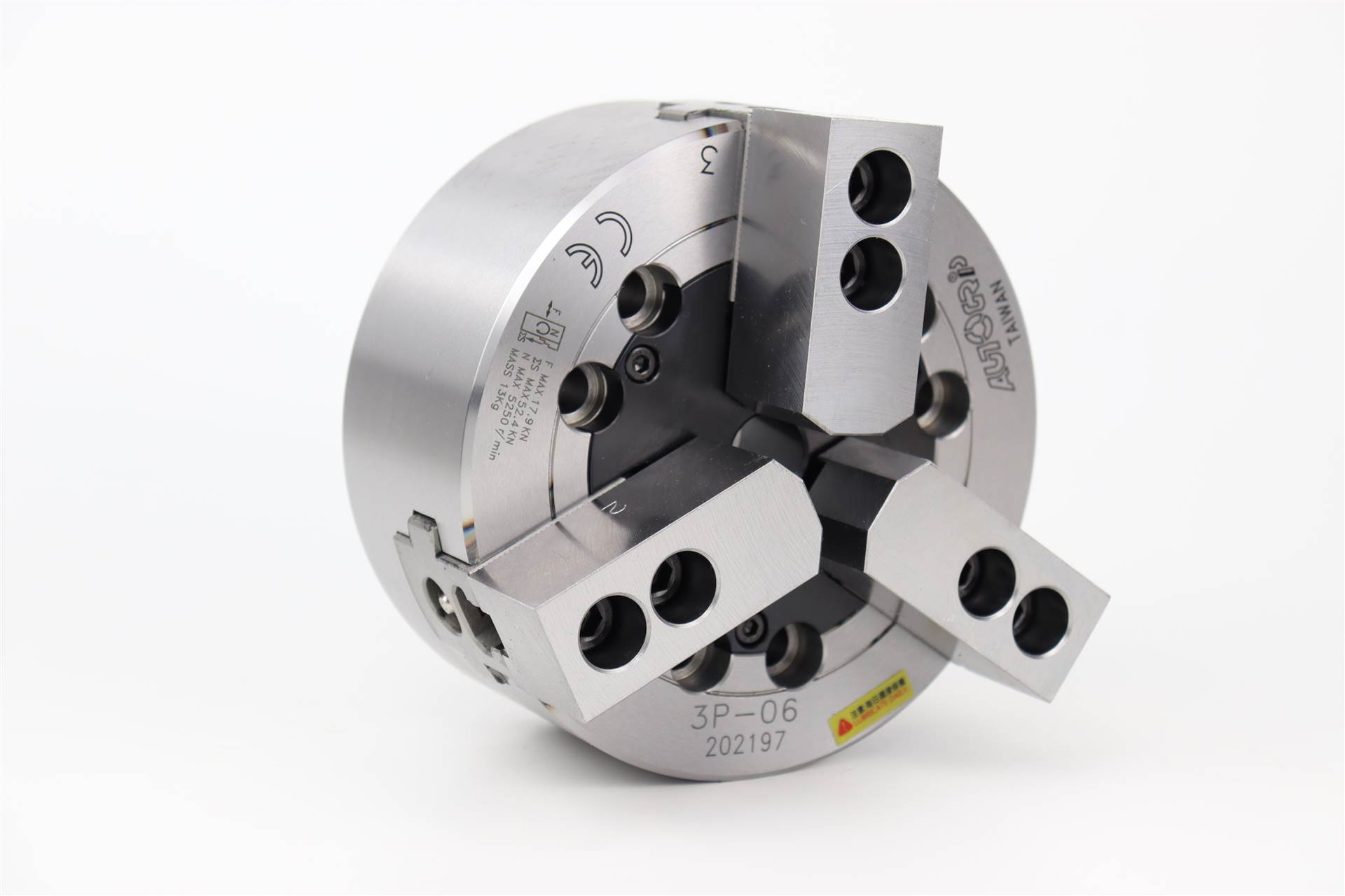 6寸佳贺卡盘3p-06台湾佳贺中实卡盘3h-206佳贺中空液压卡盘