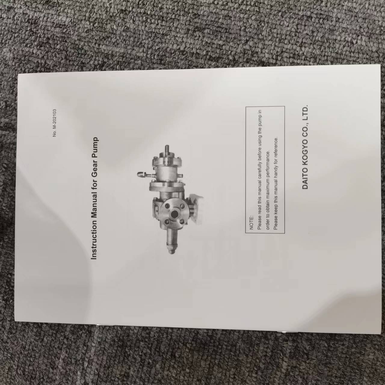 DAITO齿轮泵 日本大东工业齿轮泵DAITO KOGYO CO LTD KSHR30S160搜了网