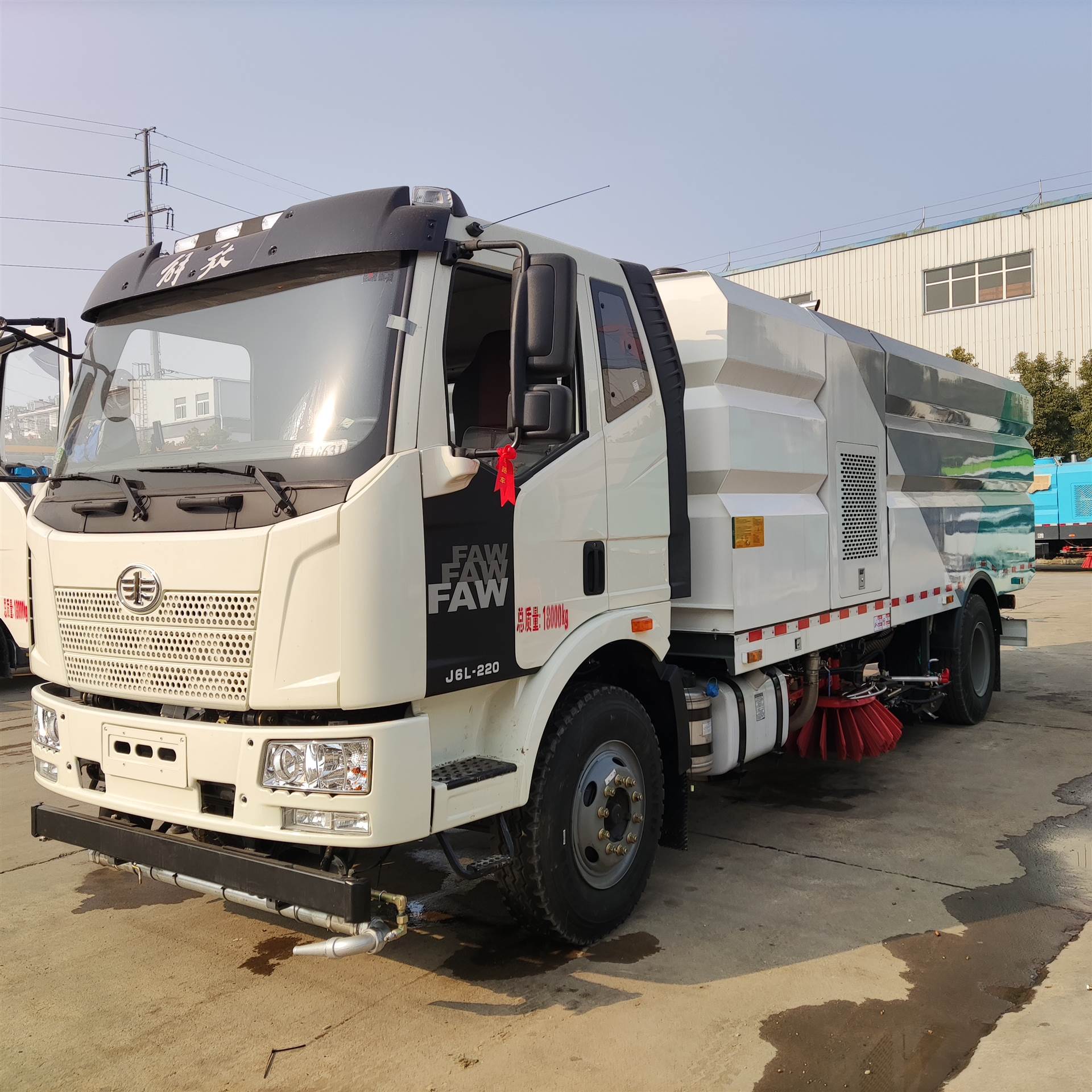 扫路车 解放16方洗扫车 水泥厂扫灰车 园区道路清扫车