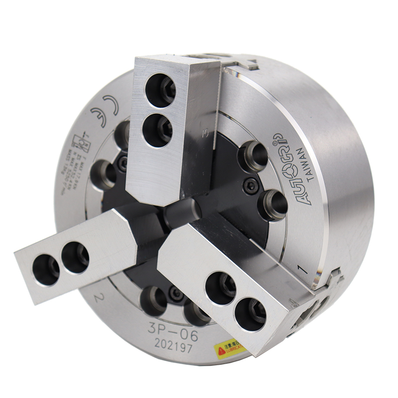 台湾佳贺中实卡盘3p-06三爪高精度液压卡盘6寸中实佳贺卡盘