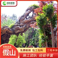 天津塑石假山厂家 景观工程承包公司 快速施工