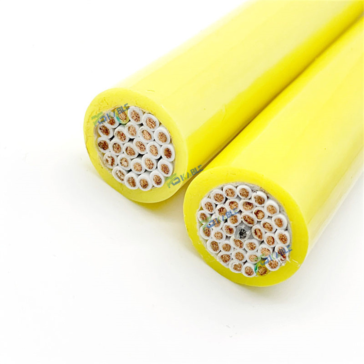 黄色盾构机卷筒电缆18/24/30/36芯1.5/2.5抗拉耐磨防腐蚀