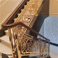 铜艺雕刻楼梯扶手新型多种变化