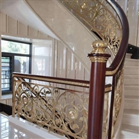 铜艺雕花楼梯扶手更实用效果更美