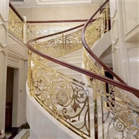 深圳铜雕刻楼梯扶手 搭配别墅效果美极了