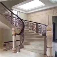 一种纯净的欧式风格铜楼梯扶手
