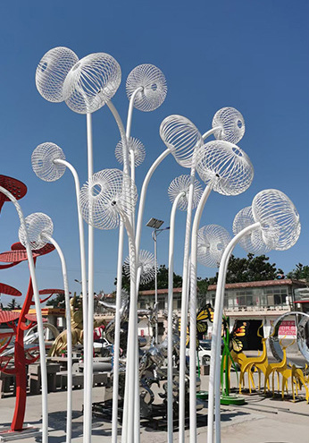 不锈钢水母雕塑 景区公园灯光小品 商业美陈打卡引流装置
