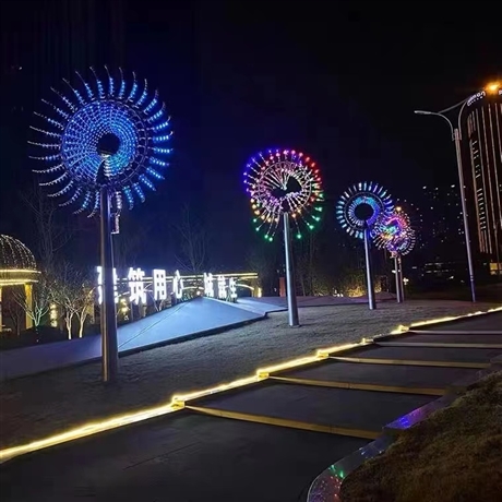 LED发光风动雕塑 户外景观亮化 夜游文旅灯光 工程照明灯具