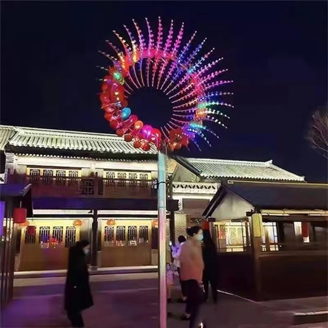 太阳花风动雕塑 景区公园灯光装饰灯 公园景观亮化装置