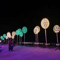 LED光纤蒲公英灯 不锈钢光纤灯景观造型装饰灯 户外照明