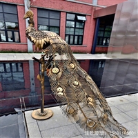 不锈钢孔雀雕塑城市景观动物