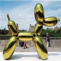 气球狗雕塑 不锈钢创意动物