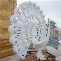 孔雀雕塑不锈钢景观雕塑