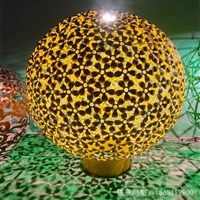 发光镂空球不锈钢公园景观雕塑