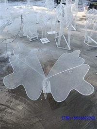 不锈钢镂空蝴蝶雕塑摆件 户外庭院草坪花园林铁艺昆虫景观装饰