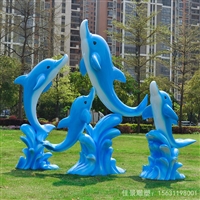不锈钢鲸鱼仿真动物雕塑