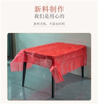 一次性红色宴席桌布 无纺布台布厂家 加厚耐磨
