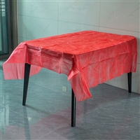 一次性红色中式台布 无纺布桌布厂家  结实不破