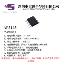 LED车灯 手电筒 外置MOS降压恒流驱动IC 12-36V 9V 1A驱动