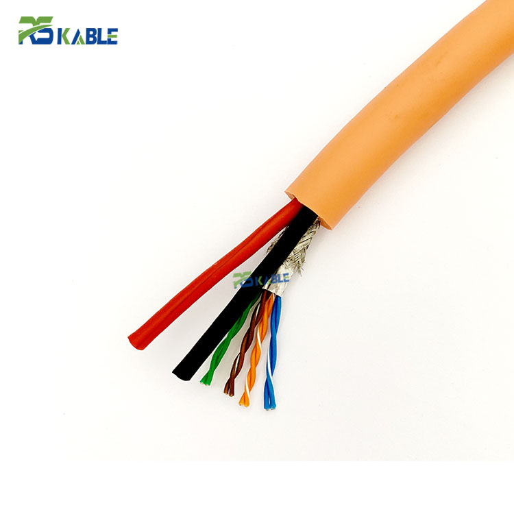 TRVV组合拖链电缆4/8芯网线+2/3/4/5/6/10芯电源线耐弯折抗扭