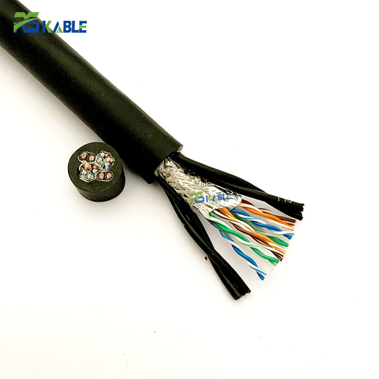 4芯8芯网线+电源线4芯0.5/0.75/1.5/2.5机械臂电缆 抗扭耐弯折