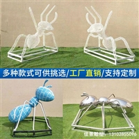 不锈钢镜面蚂蚁 城市大型动物雕塑 