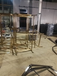 KTV酒吧不锈钢发光酒柜 玫瑰金不锈钢酒柜